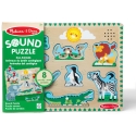 Melissa & Doug MPZ WPZ Zoo Animals Sound Pzl GML Muotopalapeli 8 kpl Eläimet