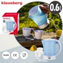 Sähkökettle, matkakäyttöön, 0,6l, 2 kuppia + 2 teelusikkaa, Klausberg Sähkökettle, matkakäyttöön, 0,6l, 2 kuppia + 2 teelusikkaa, Klausberg