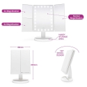 RIO MMFD-WH-EU/1,3 24 LED puutetundlik dimmerdatav meigir mirror, valge RIO MMFD-WH-EU/1,3 24 LED puutetundlik dimmerdatav meigir mirror, valge