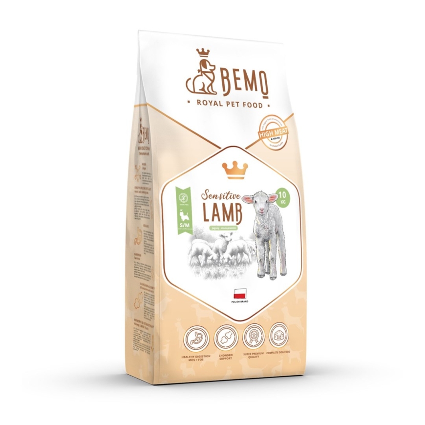 BEMO Sensitive Lamb Small/Medium Mono - dry dog food - 10kg