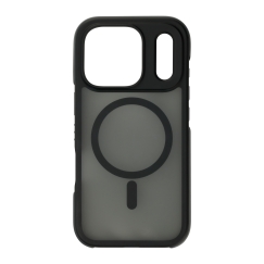 FoneKit kukkumiskindel MagSafe kaitseümbris, iPhone 18 Pro / 17 Pro, must/hall