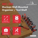 Maclean Wall-Mounted Organizer / Tool Shelf, black, dimensions 40x14.5x4.6 cm, max. 30 kg, MC-141 Maclean Wall-Mounted Organizer / Tool Shelf, black, dimensions 40x14.5x4.6 cm, max. 30 kg, MC-141