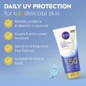 Nivea Päikesekaitsepiim SPF 50+ lastele, igapäevane UV kaitsepiim, 100 ml Nivea Päikesekaitsepiim SPF 50+ lastele, igapäevane UV kaitsepiim, 100 ml
