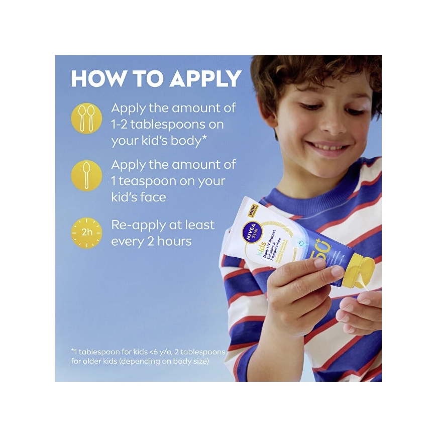 Nivea Sunscreen Milk SPF 50+ for Kids, Daily UV Protection Milk, 100 ml – 4