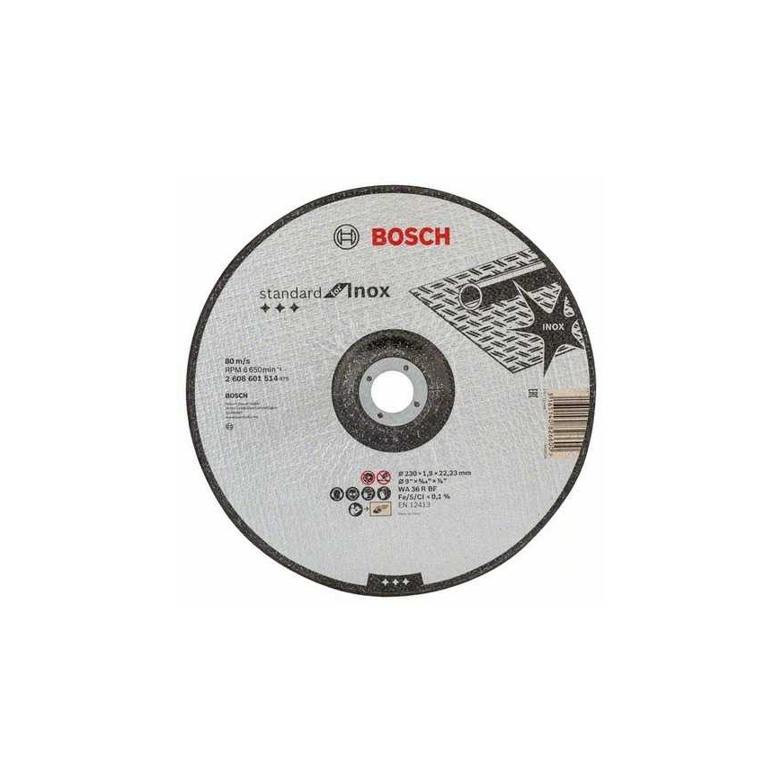 Bosch Изогнутое резальное колесо стандартное для Inox 230 x 22.23мм - 260
