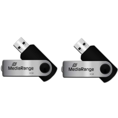 MediaRange 2x32GB MR911-2 USB 2.0 Black/Silver