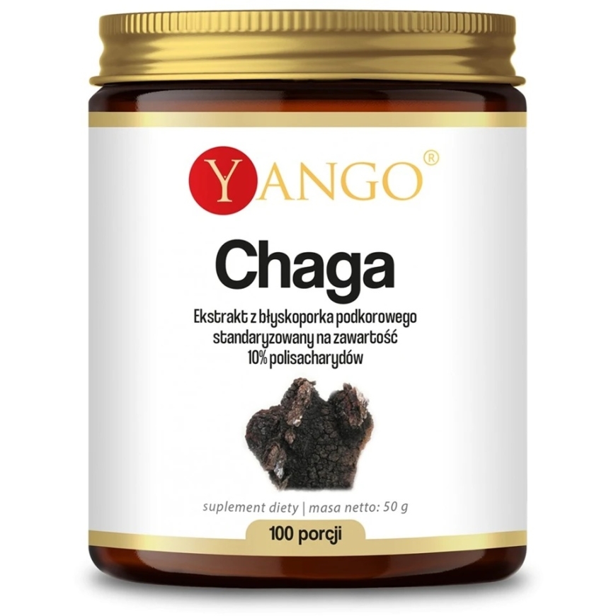 Yango Чага экстракт 10% полисахаридов диетическая добавка 50г