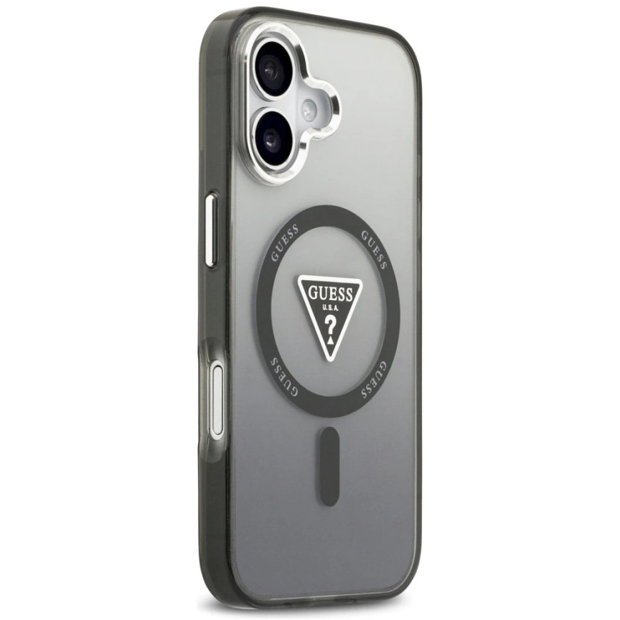 GUESS-kuori IPHONE 17:lle, yhteensopiva MagSafen kanssa GUHMP17SHGTMLCGK (IML-gradientti kolmiologgolla), musta – 4
