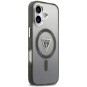 GUESS-kuori IPHONE 17:lle, yhteensopiva MagSafen kanssa GUHMP17SHGTMLCGK (IML-gradientti kolmiologgolla), musta