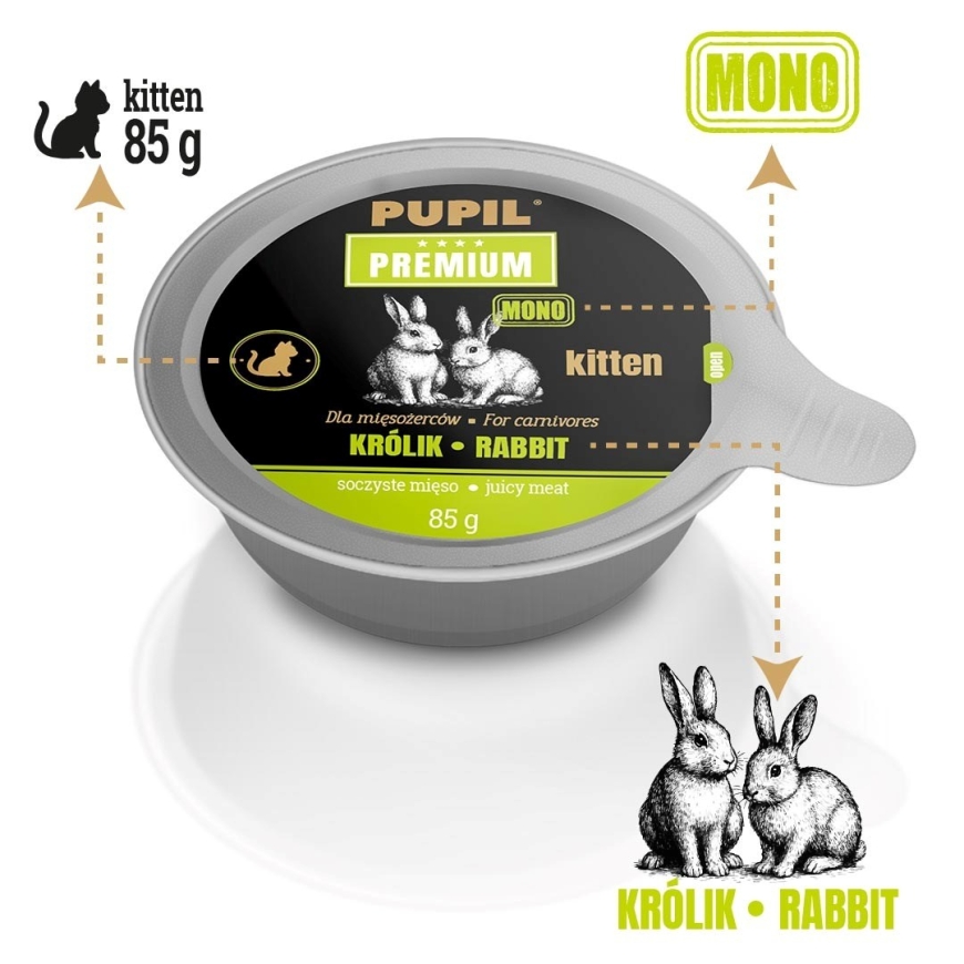 PUPIL Premium Kissa pentu kani mono - kostea kissaruoka - 85g – 2
