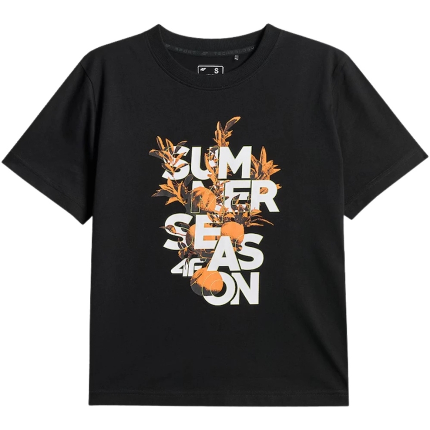 Moteriški marškinėliai 4F F2721 tamsiai juoda 4FWSS26TTSHF2721 20S (XL) – 2