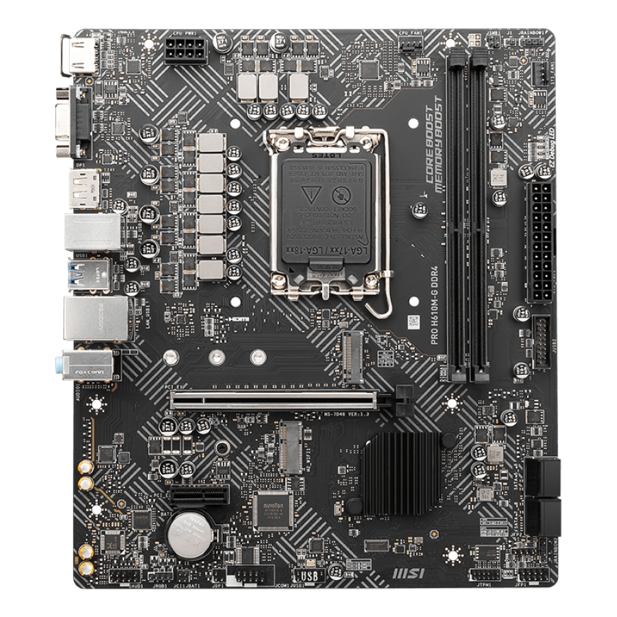MSI PRO H610M-G DDR4 mātes plate Intel H610 LGA 1700 mikro ATX – 2