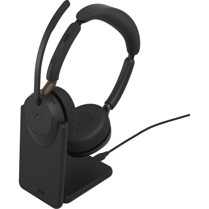 Jabra Evolve3 65 LINK390A bezvadu austiņas un doks, MS, melns – 2