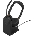 Jabra Evolve3 65 LINK390A bezvadu austiņas un doks, MS, melns Jabra Evolve3 65 LINK390A bezvadu austiņas un doks, MS, melns