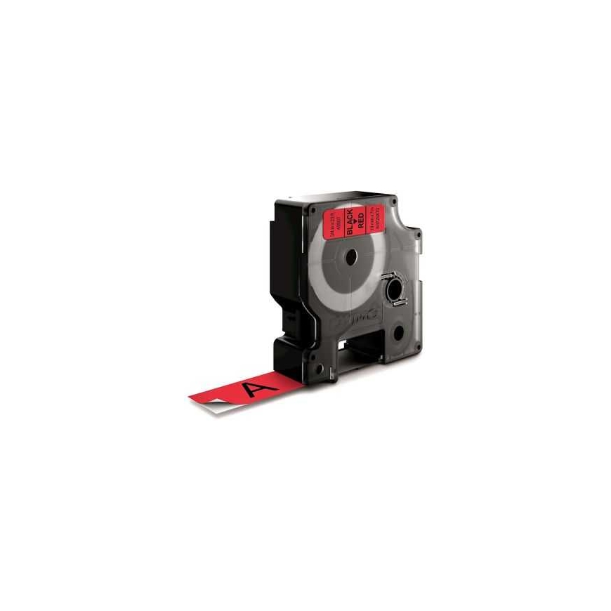 Dymo D1 Teip 12mm x7m musta punasel