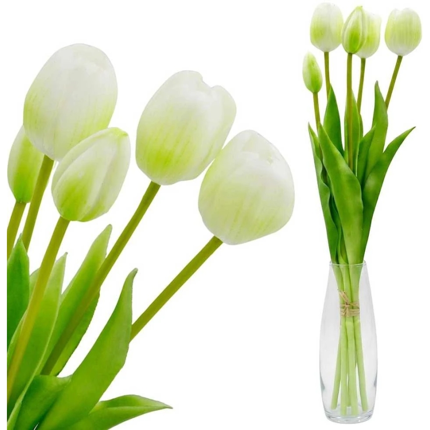 Saska Garden Valge tulpide kimp 39 cm kaunistamiseks