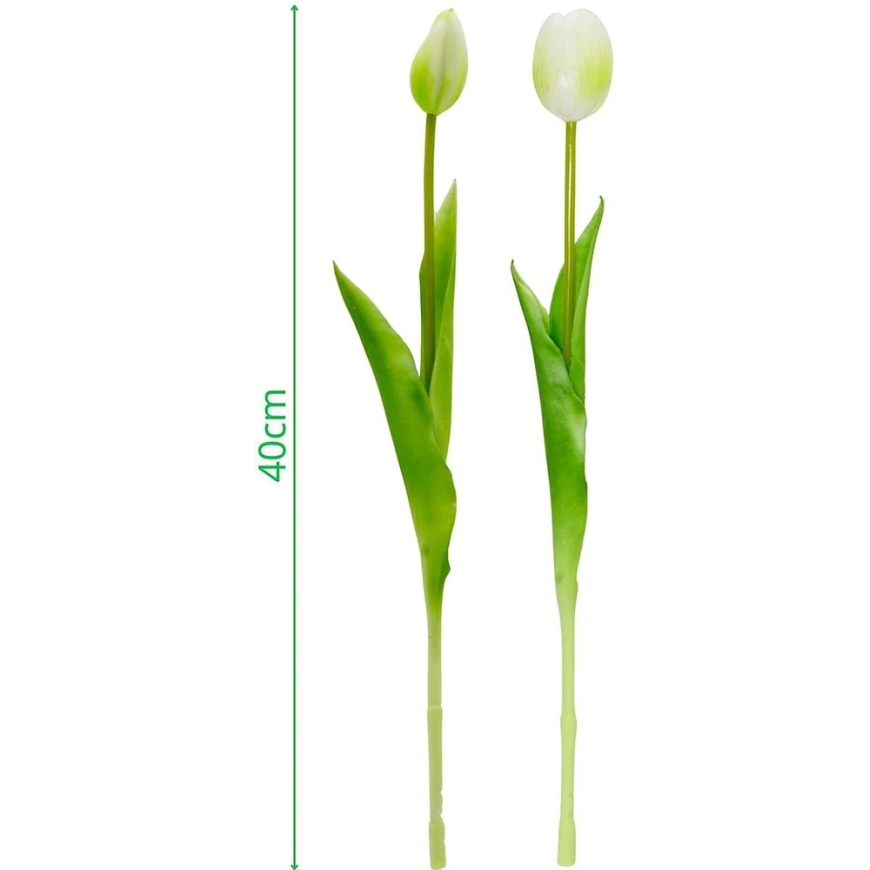 Saska Garden Baltų tulpių puokštė 39 cm dekoracijai – 5