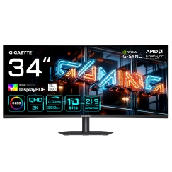 GIGABYTE MO34WQC36 tietokoneen litteä näyttö 86,4 cm (34") 3440 x 1440 pikseliä Wide Quad HD QD-OLED