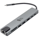 Spacetronik SPU-M22 USB-C 3.1 gen1 8 в 1 хаб HDMI RJ45 PD 87W