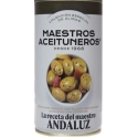 Zaļās olīvas MAESTROS ACEITUNEROS, Andalūzijas stilā, ar pipariem, ķiplokiem, 350/185 g Zaļās olīvas MAESTROS ACEITUNEROS, Andalūzijas stilā, ar pipariem, ķiplokiem, 350/185 g