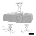 Maclean Ceiling Mount/Hanger for Projectors, 54–320 mm, up to 13.5 kg, 360-degree rotation, MC-200 W Maclean Ceiling Mount/Hanger for Projectors, 54–320 mm, up to 13.5 kg, 360-degree rotation, MC-200 W