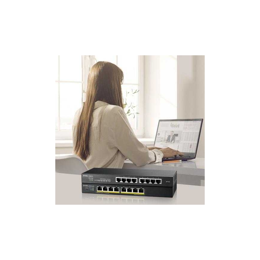 ZYXEL Switch GS1915-8EP 8xGbe PoE