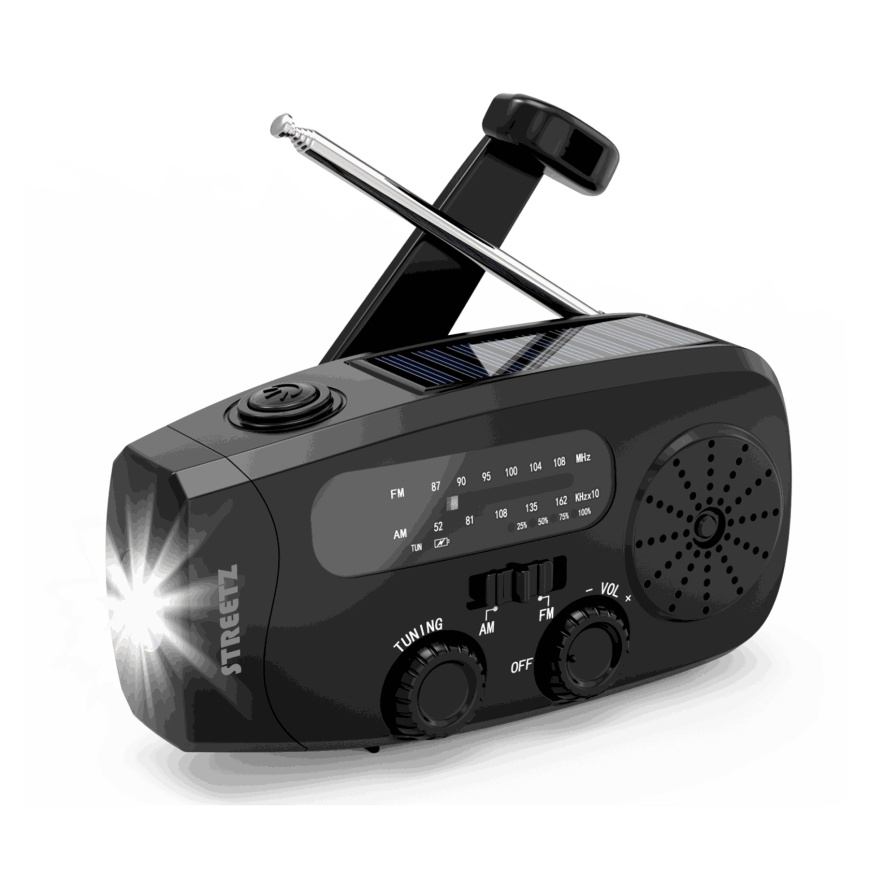 STREETZ S80 Crank Radio Black – 4