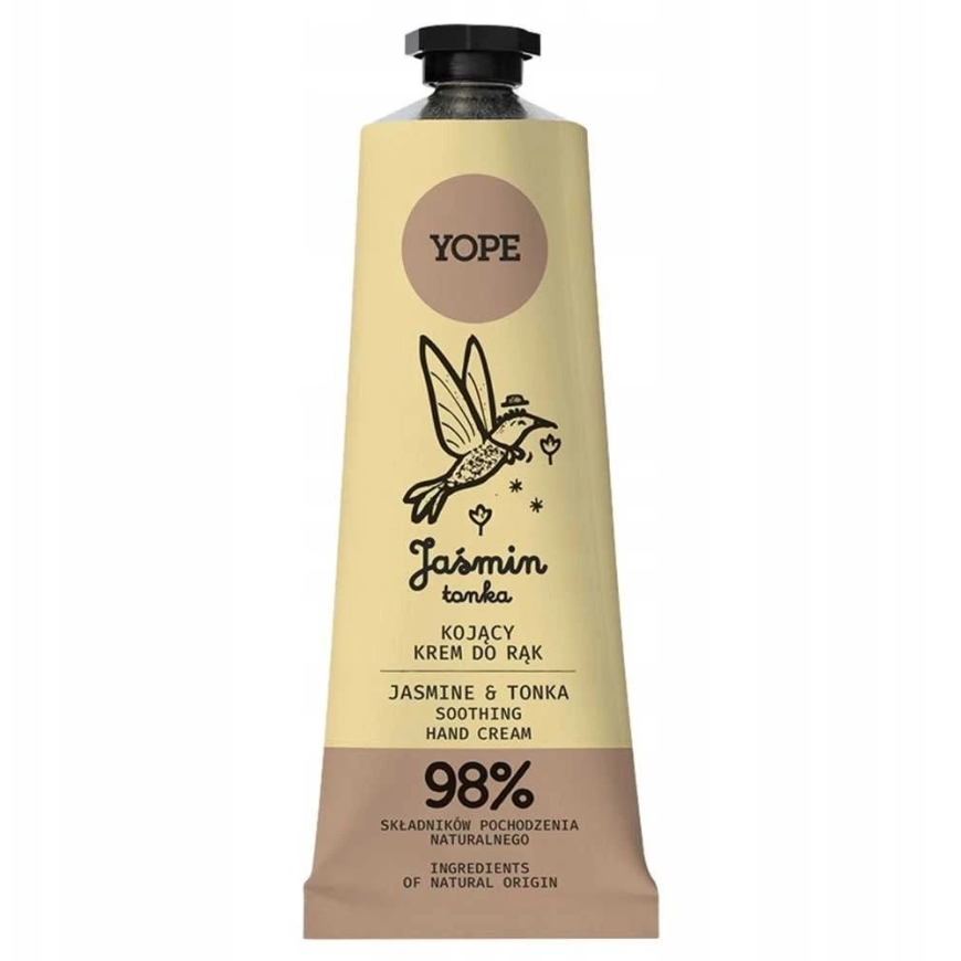 Yope Natural Soothing Hand Cream with Jasmine and Tonka Bean, 50 ml