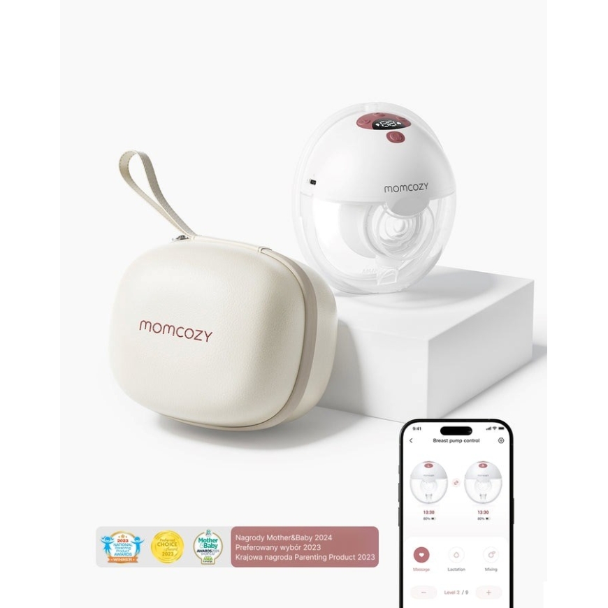 Momcozy M5 krūts piena sūknis ar lietotnes vadību – viena komplekta Sarkans