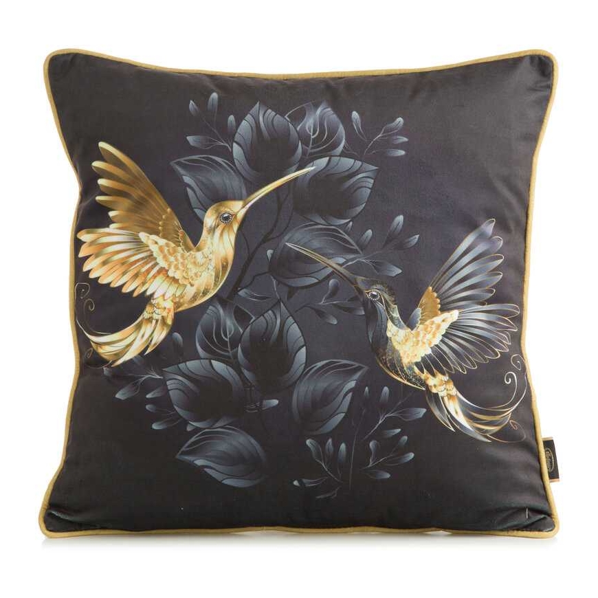 Eurofirany SI/PO/VELVET/01 45X45 Musta+GOLD