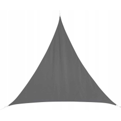DLGTP triangle shade sail CURACAO, 3 x 3 x 3 m, polyester, grey