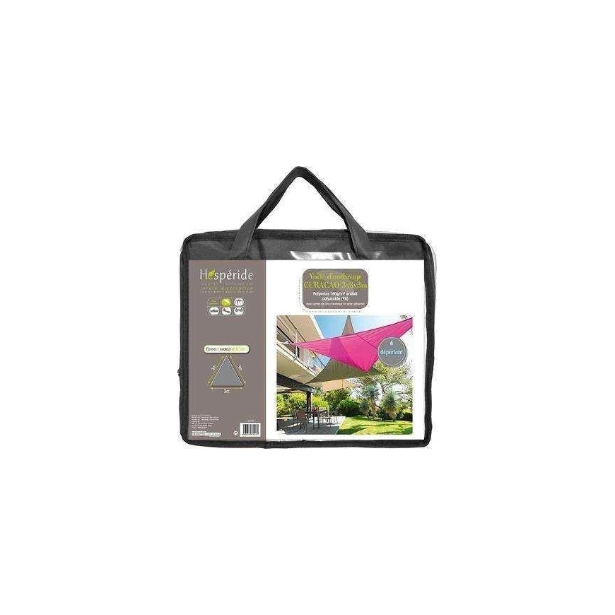 DLGTP trikampio atspalvio burė CURACAO, 3 x 3 x 3 m, poliesteris, pilka – 3