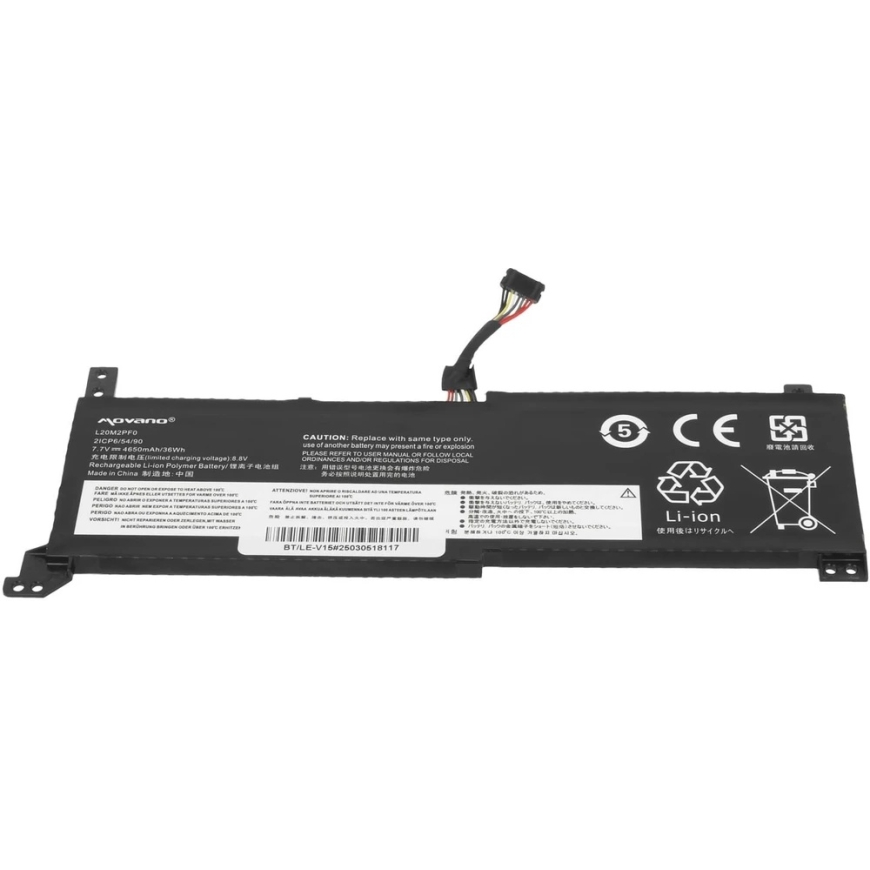 Movano Akumulators l20m2pf0 l20c2pf0 l20l2pf0 Lenovo V14 V15 V17 G2-ALC G2-ITL - 4650 mAh (36 Wh) – 4