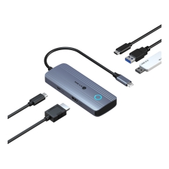 ICY BOX IB-DK4081-SO Проводная USB 3.2 Gen 1 (3.1 Gen 1) Type-C Антрацит