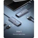 ICY BOX IB-DK4081-SO Vielinis USB 3.2 Gen 1 (3.1 Gen 1) Type-C Antracitas