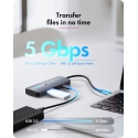 ICY BOX IB-DK4081-SO Vielinis USB 3.2 Gen 1 (3.1 Gen 1) Type-C Antracitas