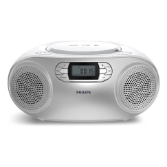 Philips TAZ2000S/10 kannettava CD-soitin FM-radiolla, hopea