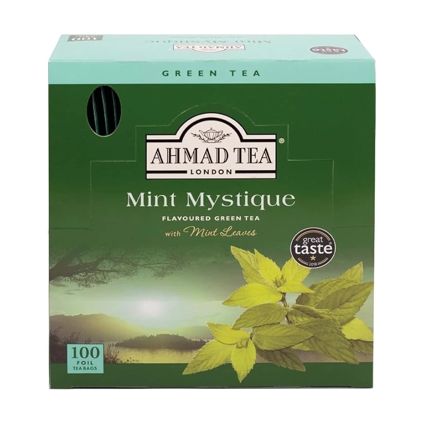 Ahmad Tea Ahmad Green Tea "Mint Mystique", 100 tea bags in foil pouches