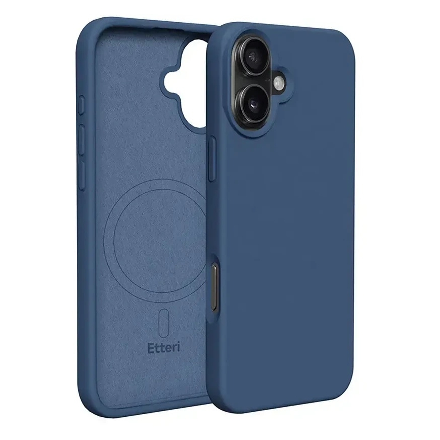Силиконовый чехол Etteri Mag для iPhone 17 Pro / 18 Pro, темно-синий – 3