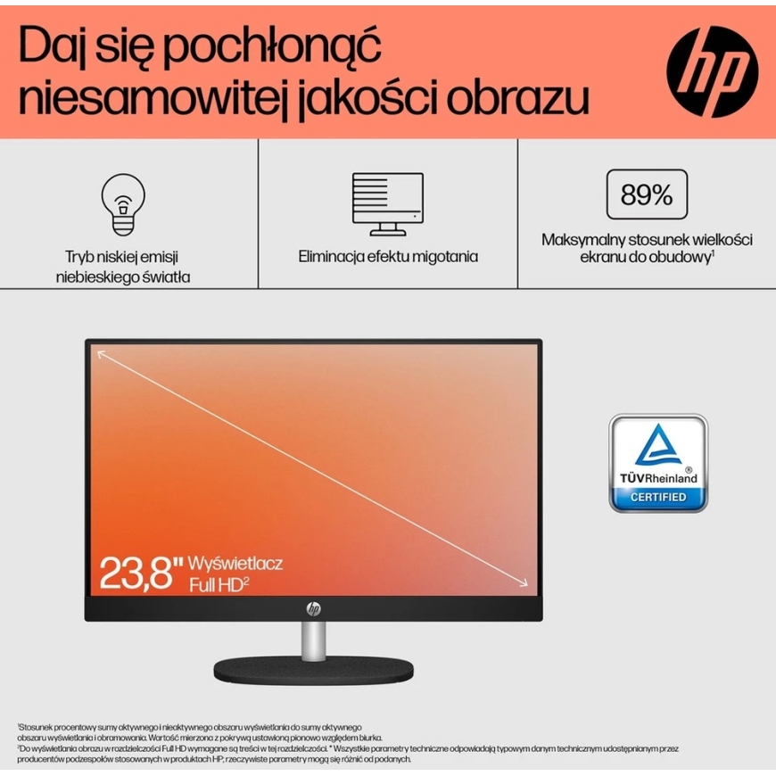 Datori "Hewlett Packard" (HP) HP 24-cr0334nw AMD Ryzen™ 7 7730U 60,5 cm (23,8 collas) 1920 × 1080 pikseļu viss vienā dators 16 G – 4