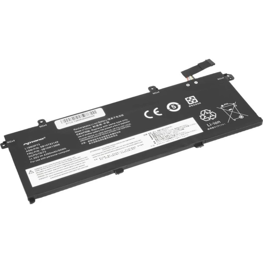 Movano "Lenovo ThinkPad T490 T495 P43S P14S" akumulators L18M3P73 - 4350 mAh (50 WH) – 4