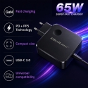 Qoltec 51778 GaN 65W charger | 5-21V | 3-3.25A | USB-C PD PPS Qoltec 51778 GaN 65W charger | 5-21V | 3-3.25A | USB-C PD PPS