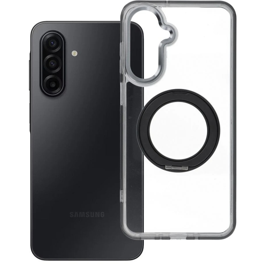 Oem чехол для Samsung A17 / A18 Frame Circle Stand совместимый с MagSafe черный