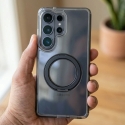 Oem-kotelo Samsung A17 / A18 Frame Circle Stand, yhteensopiva MagSafen kanssa musta Oem-kotelo Samsung A17 / A18 Frame Circle Stand, yhteensopiva MagSafen kanssa musta