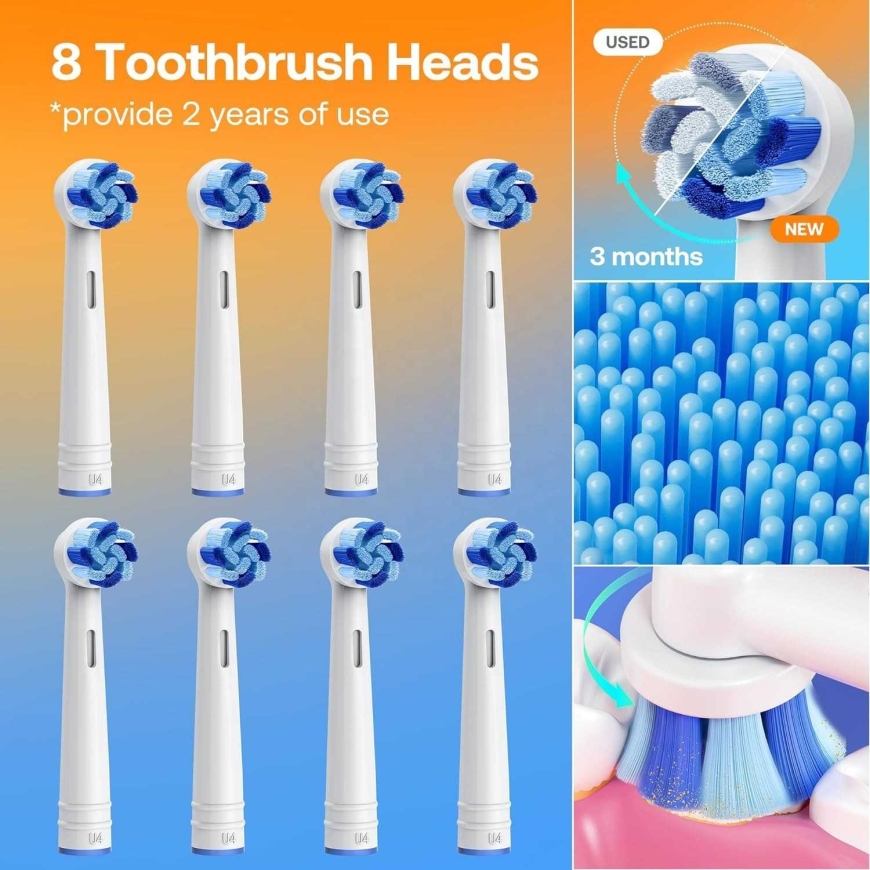 Bitvae R1 Electric toothbrush x8 brushes / travel case / cable White – 2