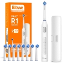 Bitvae R1 Elektriskā zobu birste x8 uzgaļi / ceļojuma soma / kabelis Balts Bitvae R1 Elektriskā zobu birste x8 uzgaļi / ceļojuma soma / kabelis Balts