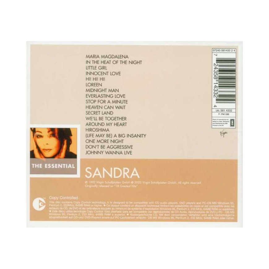 EMI SANDRA "The Essential" (1985–1992)