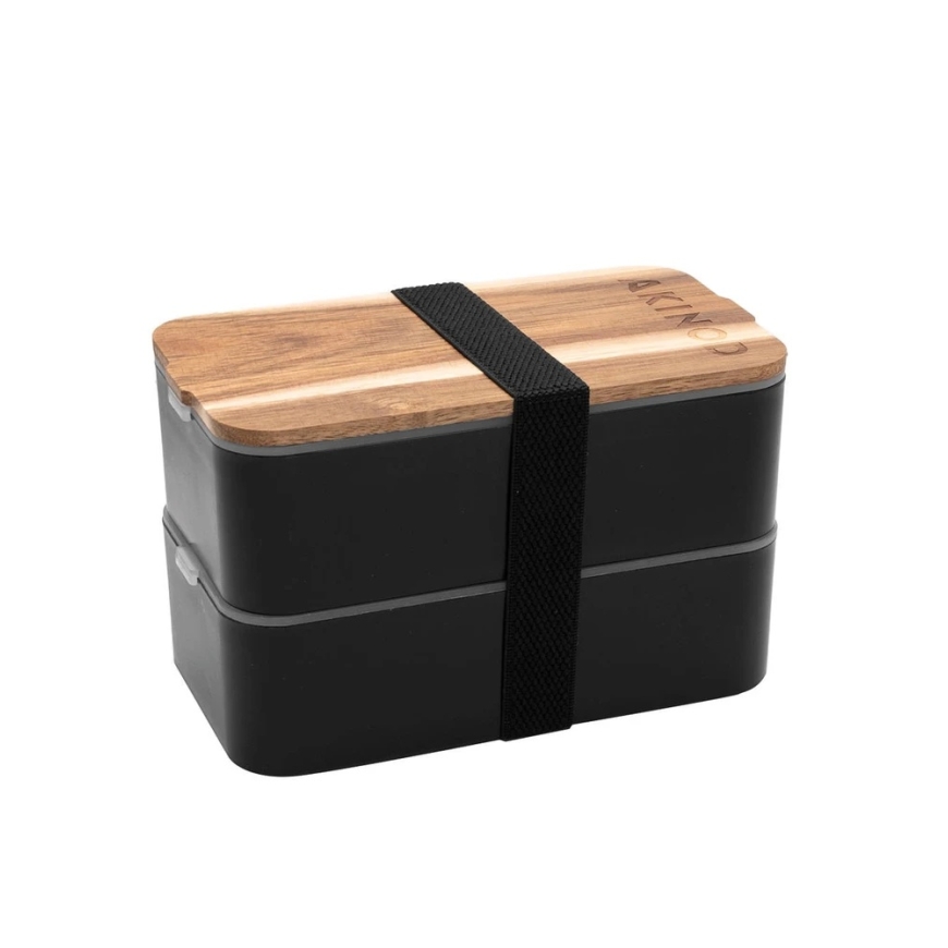 Akinod Bento lõunasöögi karp termokotiga 11:58 Noir/Gris, AKI000045 – 3