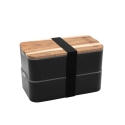 Pietų dėžutė su termo maišeliu Akinod Bento+Lunch bag 11:58 Noir/Gris, AKI000045
