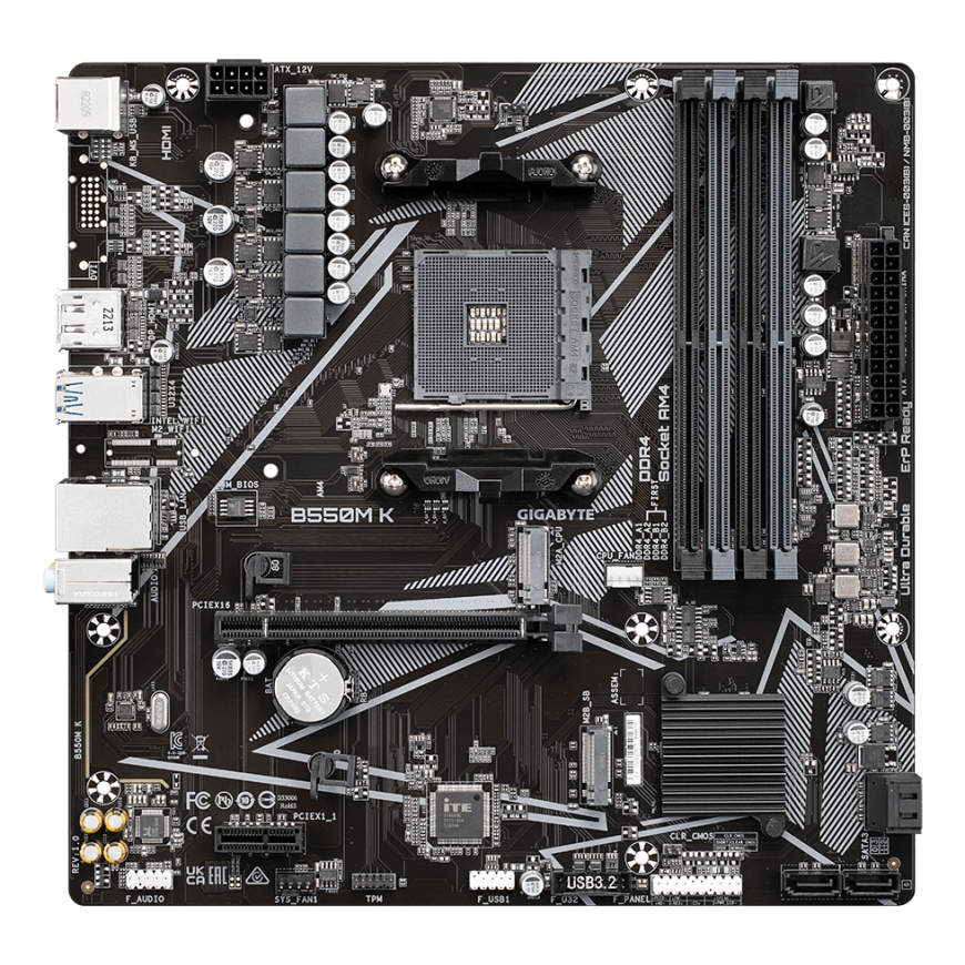 GIGABYTE B550M K материнская плата AMD B550 Разъем AM4 Микро ATX – 2